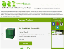 Tablet Screenshot of greenlivingoffers.com